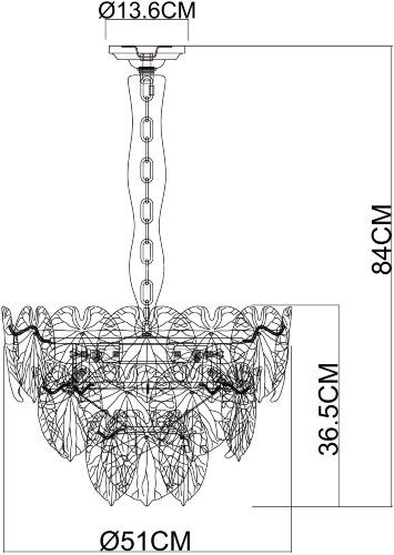 Подвесная люстра Arte Lamp A4078LM-6CC