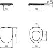 Сидение с крышкой для унитаза Ideal Standard i.life A с функцией плавного закрытия, дюропласт, с фун