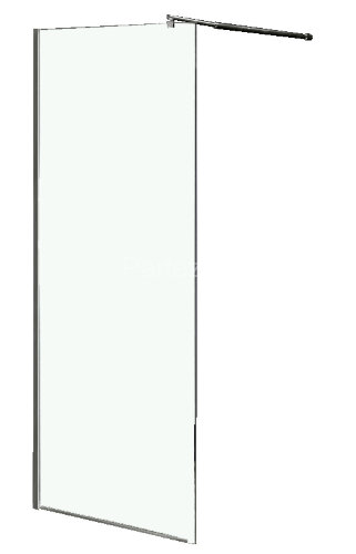 Душевая перегородка LORANTO Walk-in 110х200 регулируемый кронштейн 80-100, прозрачное стекло 8 мм, профиль хром (CS-L1020 110)
