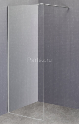 Душевая перегородка LORANTO Walk-in 110х200 регулируемый кронштейн 80-100, прозрачное стекло 8 мм, профиль хром (CS-L1020 110)