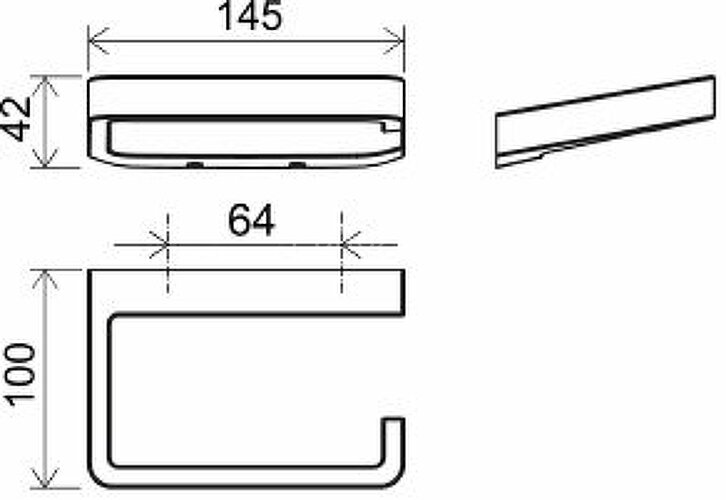Держатель туалетной бумаги Ravak 10° черный матовый (X07P565)