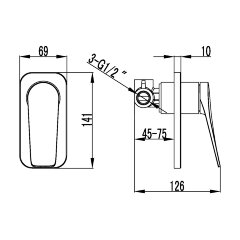 Смеситель Lemark Bronx LM3723MW для душа встраиваемый