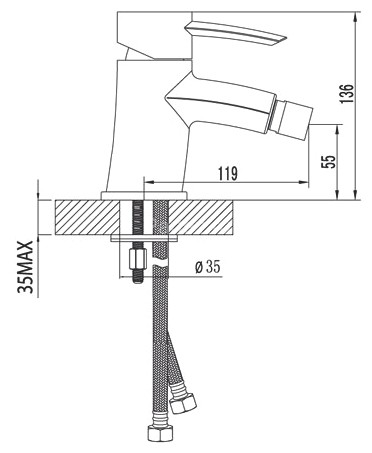 Смеситель Lemark Atlantiss LM3208C для биде