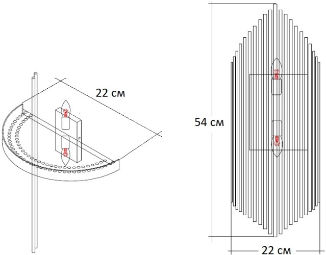 Бра Garda Decor 62GDW-901-550