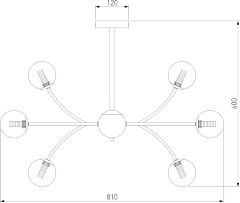 Потолочная люстра Eurosvet 30179 хром