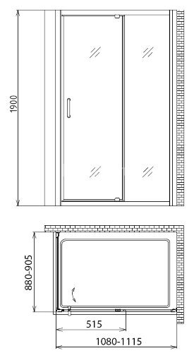 Душевой уголок Gemy Sunny Bay S28191C-A90