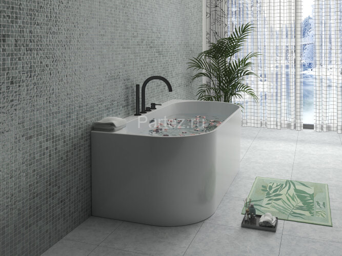 Ванна акриловая Azario BRADFORD 1700х800х580 пристенная, в комплекте с сифоном и металлической рамой