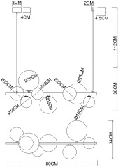 Подвесной светильник Arte Lamp A7790SP-8BK