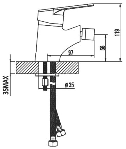 Смеситель Lemark Luna LM4108C для биде