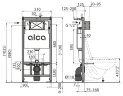 Инсталляция Alcadrain AM101/1120-4:1 RU для унитаза с белой клавишей смыва M570 (AM101/1120-4:1 RU M