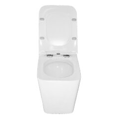 Унитаз импульсный Azario 360х590х440 напольный, квадратный, быстросъемное сиденье микролифт (AZ-101)