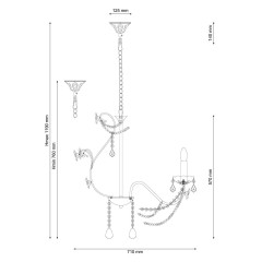 Подвесная люстра Lucia Tucci Fiori di rose 186.8