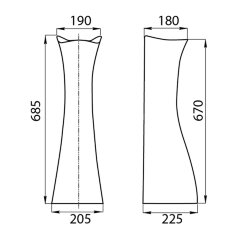 Пьедестал Салют Лобненский стройфарфор, белый (10/1/5/1-11)