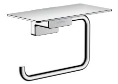 Держатель туалетной бумаги с полкой Hansgrohe AddStoris, хром (41772000)