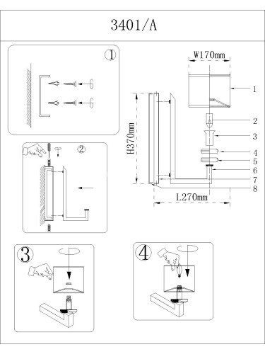 Бра Newport 3401/A