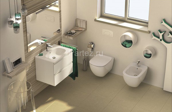 Унитаз подвесной Ideal Standart TESI AquaBlade с глубоким смывом (T007901)