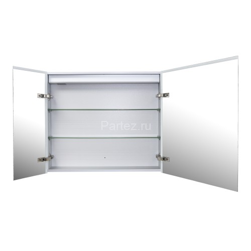 Зеркало-шкаф AZARIO Alliance 800х120х700 правый, с подсветкой, механическая кнопка, алюминиевый корп