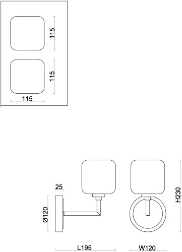 Бра Freya FR5373WL-01BS