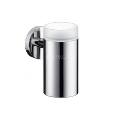 Стаканчик для зубных щеток Hansgrohe Logis, с держателем, хром (40518000)