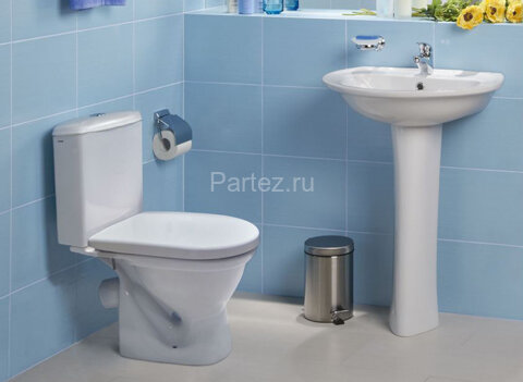 Унитаз-компакт Santek Алькор с сидением стандарт, косой выпуск (1.WH30.2.196)