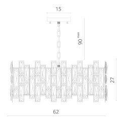 Подвесная люстра Divinare 1684/01 LM-10