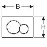 Кнопка смыва Geberit SIGMA для инсталляции, пластик, цвет Хром