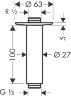 Hansgrohe 27479000 Потолочное подсоединение 100 мм, 1/2