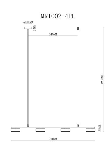 Подвесной светильник MyFar MR1002-4PL