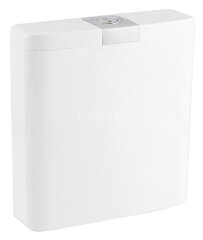 Бачок пластиковый AZARIO 375x115x390 с соединительной трубой, белый (AZ-214)