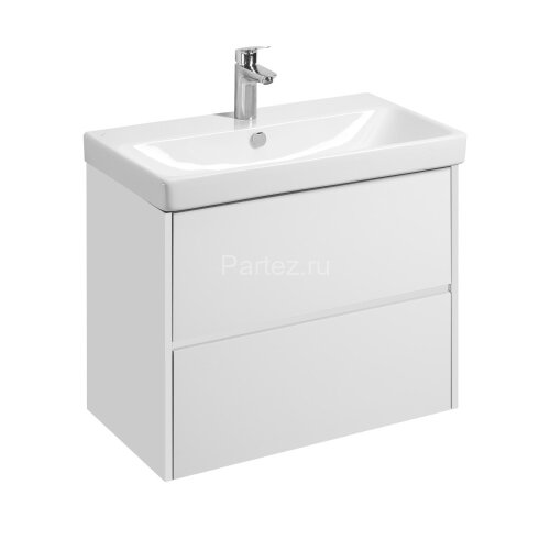 Тумба под раковину AQUATON Сканди 80 белый матовый, белый глянец (1A283001SD010)