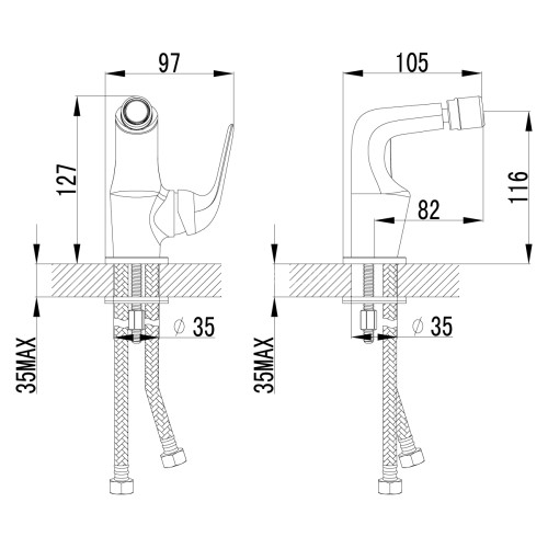 Смеситель Lemark Plus Advance LM1208C для биде