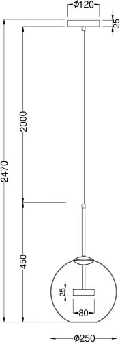 Подвесной светильник Maytoni MOD055PL-L12G3K