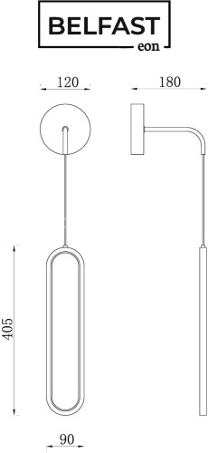Бра Belfast 86226C-1W BR