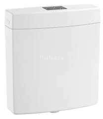 Бачок пластиковый AZARIO 385x120x420 с соединительной трубой, белый (AZ-210)