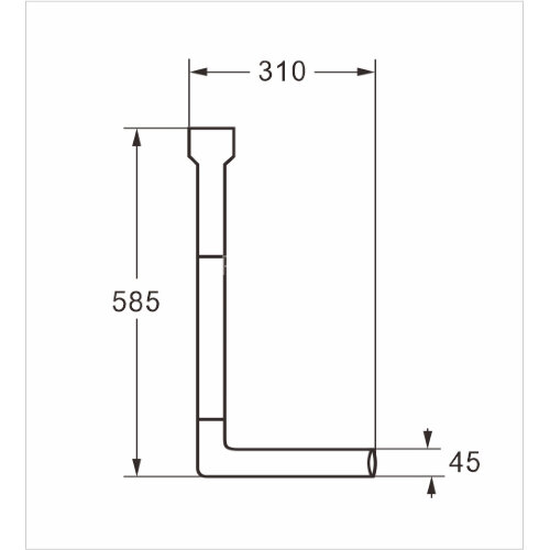 Бачок пластиковый AZARIO 370x125x395 с соединительной трубой, белый (AZ-207)