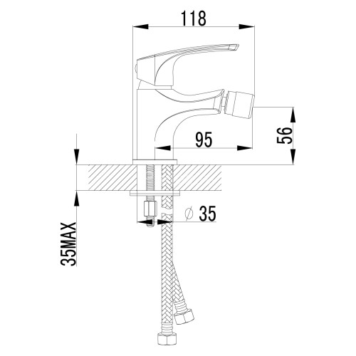 Смеситель Lemark Plus Shape LM1708C для биде
