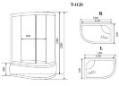 Timo Standart T-1120 R душевая кабина (120*85*220), шт