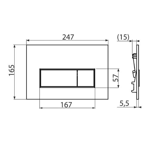 Кнопка смыва Alcadrain, xром матовый (M572)