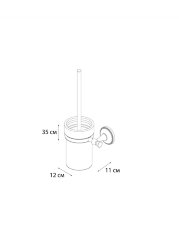 Ёрш для унитаза Fixsen ALFA керамика, античная латунь (GR-9513)