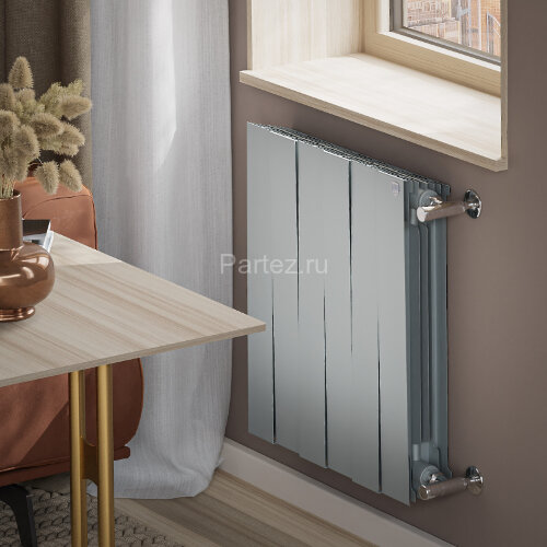 Биметаллический радиатор Royal Thermo PianoForte  500/100-6 (Silver Satin)