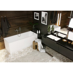 Ванна акриловая Azario LILIANA 170х70 см пристенная, прямоугольная, белый (AV.0012170)