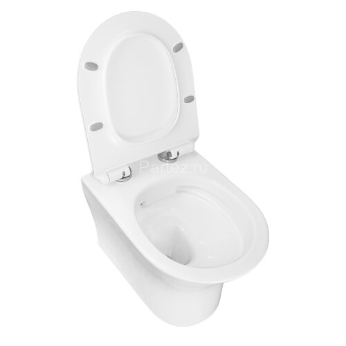 Сет LORANTO Инсталляция + унитаз Azario FRETTA ROUND подвесной, безободковый, с быстросъемным сидень