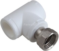 Тройник с накидной гайкой PPR D25х1" Aquapipe