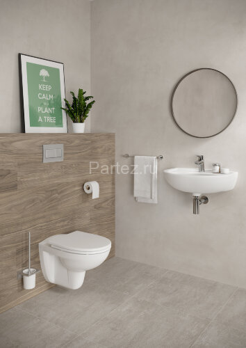 Комплект Norm Fit L-BoxFit подвесной унитаз с сиденьем из дюропласта с микролифтом, инсталляция, дву