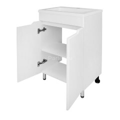 Комплект тумба Loranto Палермо 50Н 495х345х840 напольная, с раковиной Фрея 50, белый (CS00093376)