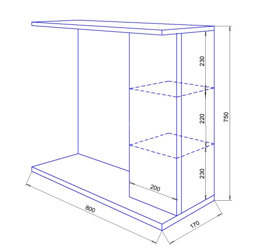 Зеркало-шкаф Loranto Модерн 80 правостороннее