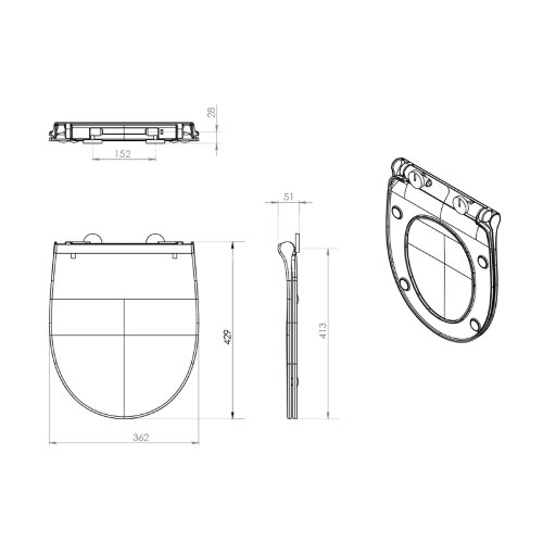 Крышка-сиденье Roca VICTORIA тонкое, дюропласт, микролифт, быстросъемное (7.8013.9.200.2)