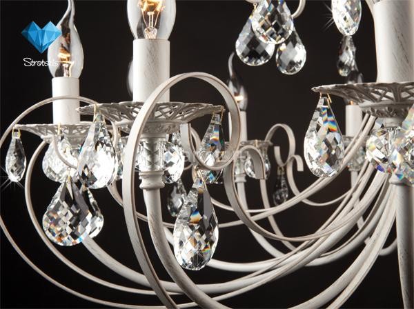 Подвесная люстра Eurosvet 3305/12 белый с золотом