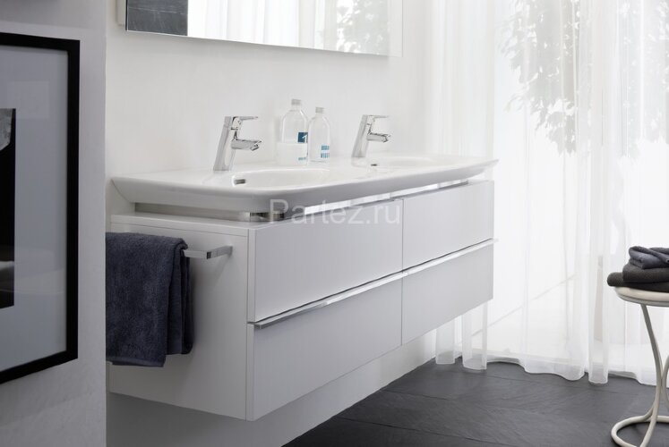 Раковина подвесная двойная Laufen Palace 130x48 см, белый (8.1070.8.000.104.1)