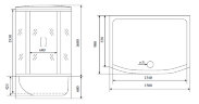 Timo Lux T-7750 душевая кабина (150*88*220), шт